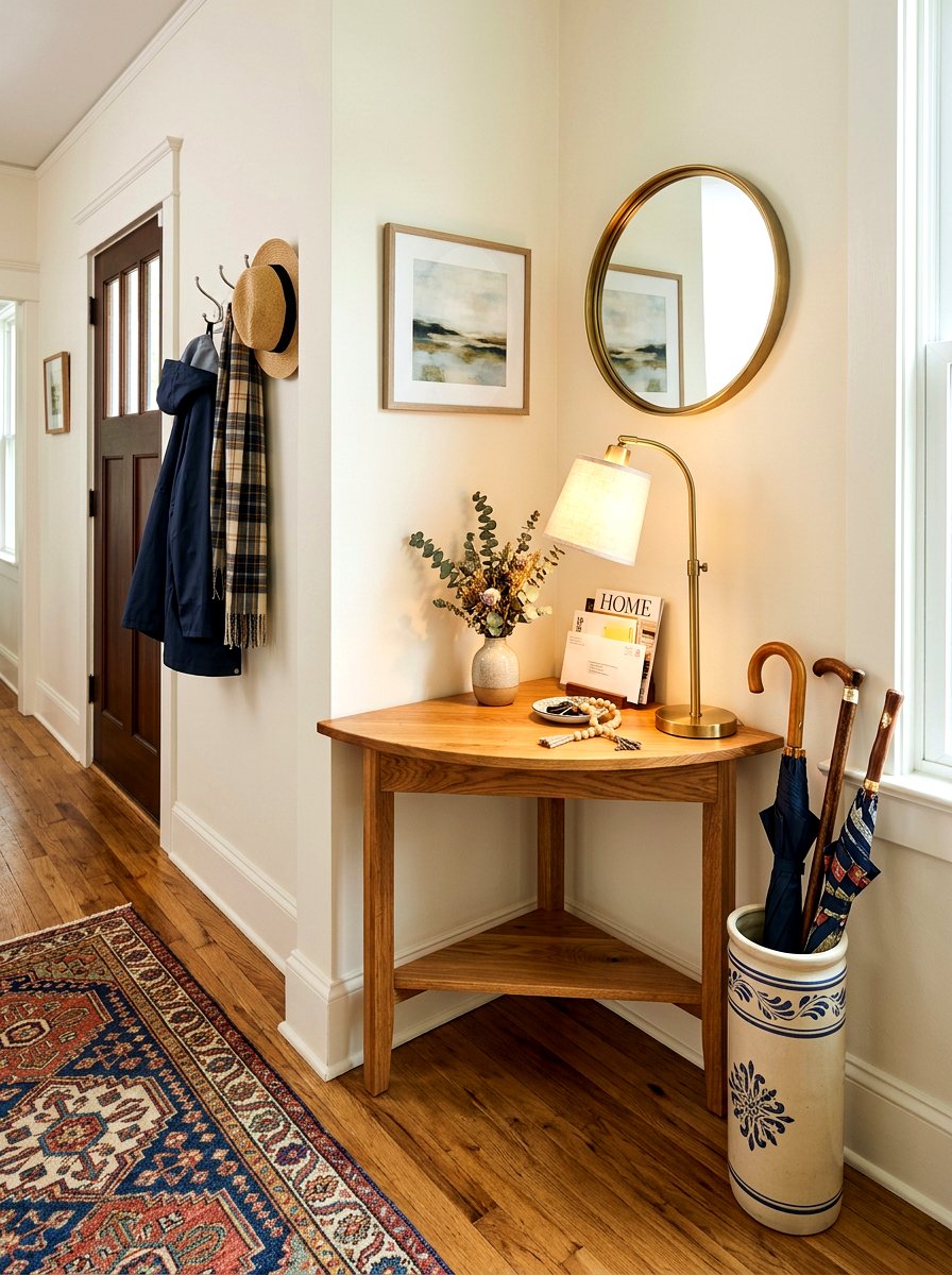 Corner Foyer Table - 30 small foyer table ideas
