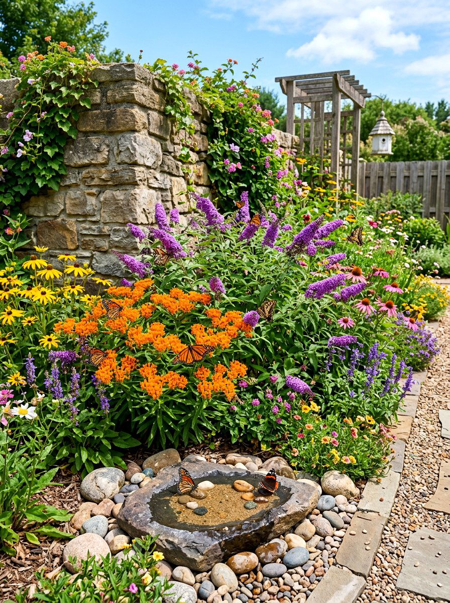 Corner Garden Butterfly Sanctuary - 30 corner garden ideas