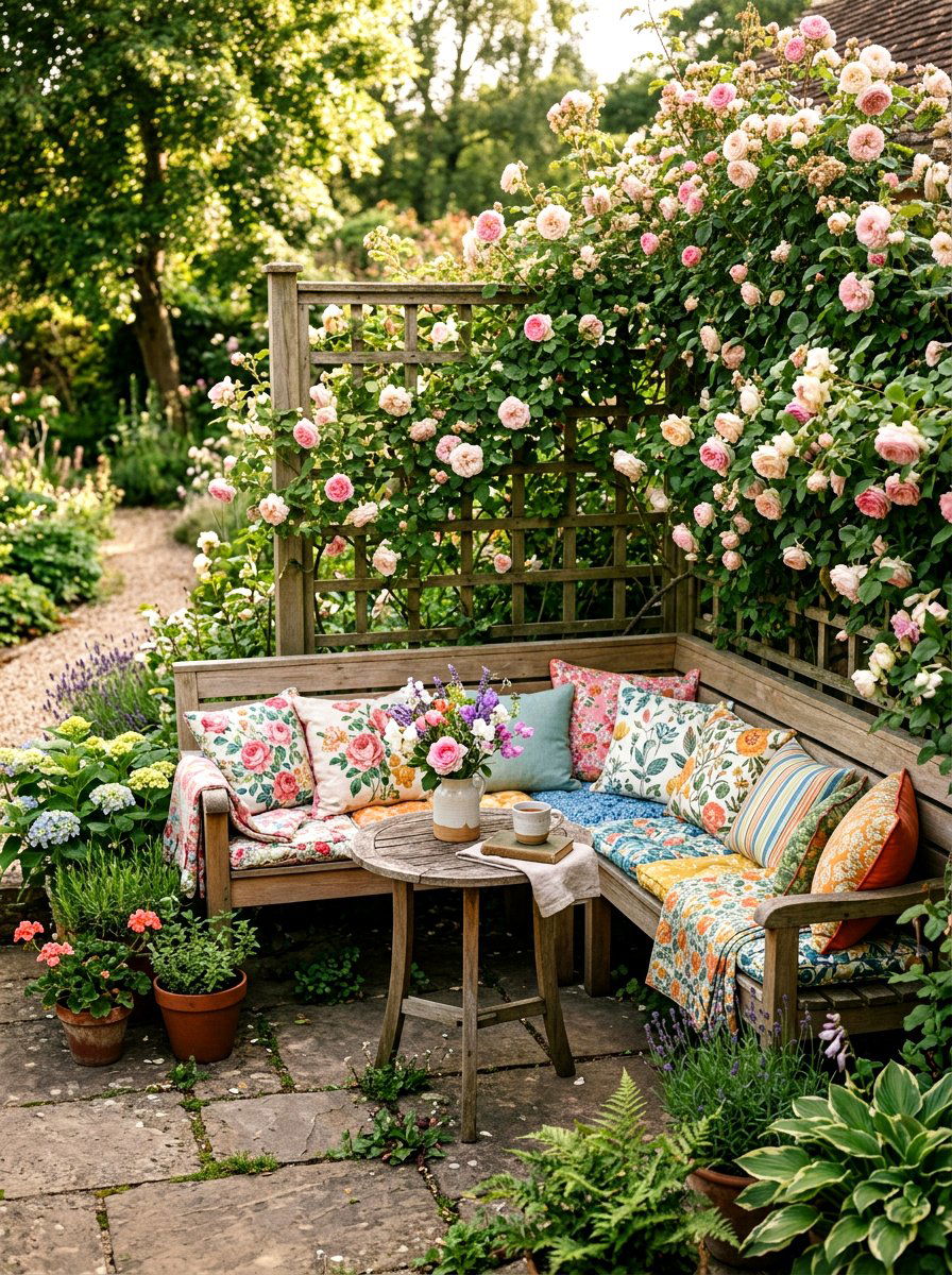 Corner Garden Seating - 30 garden lounge ideas