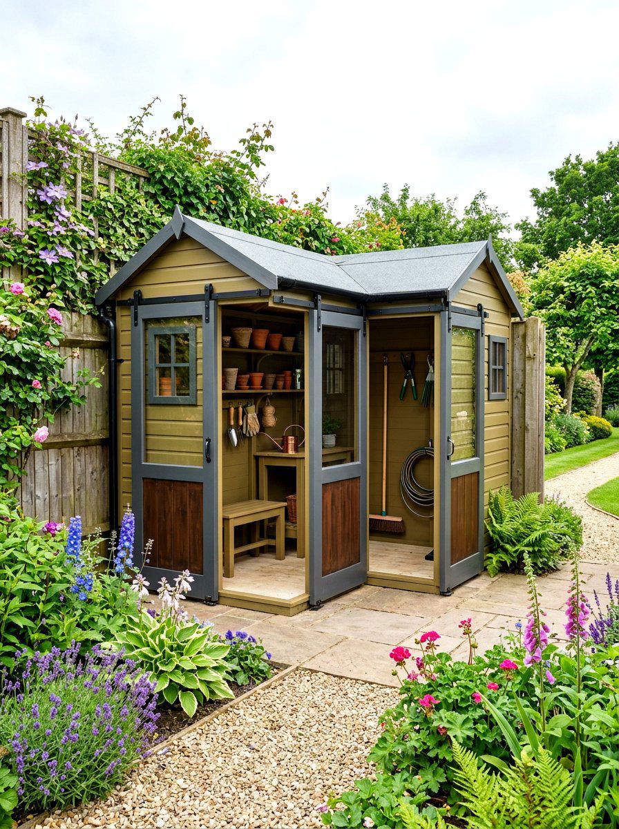 Corner Garden Shed Unit - 30 modern garden shed ideas