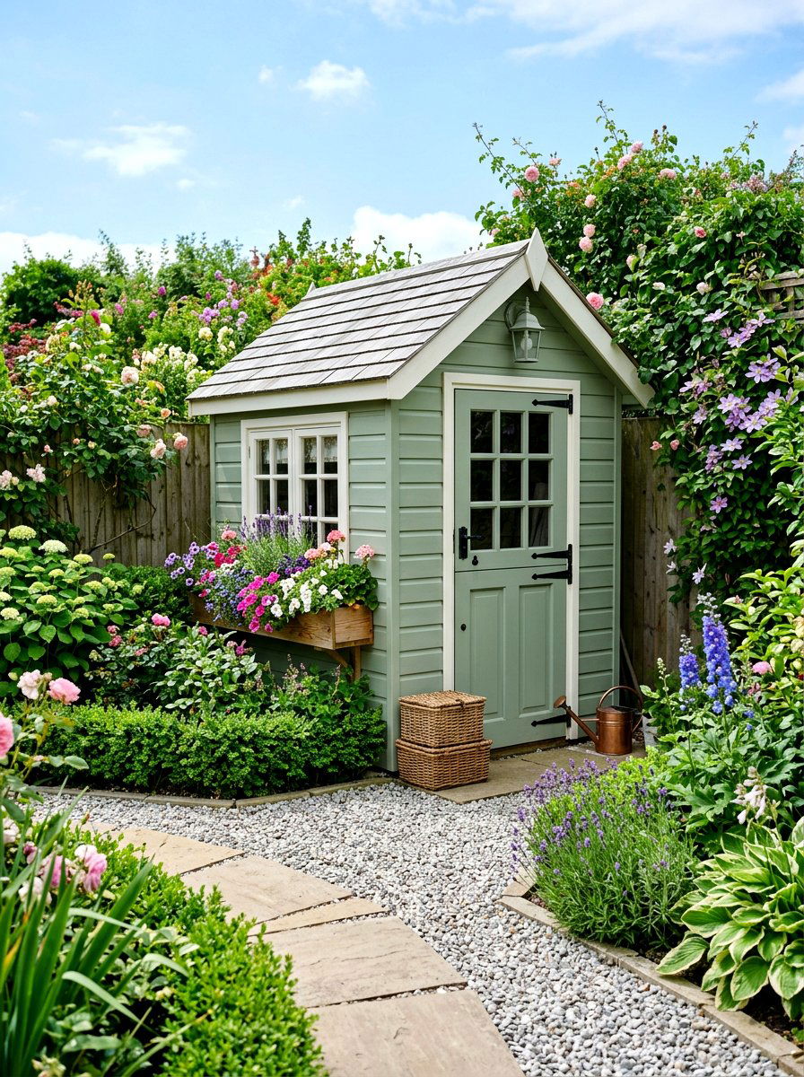 Corner Garden Storage Shed - 30 corner garden ideas