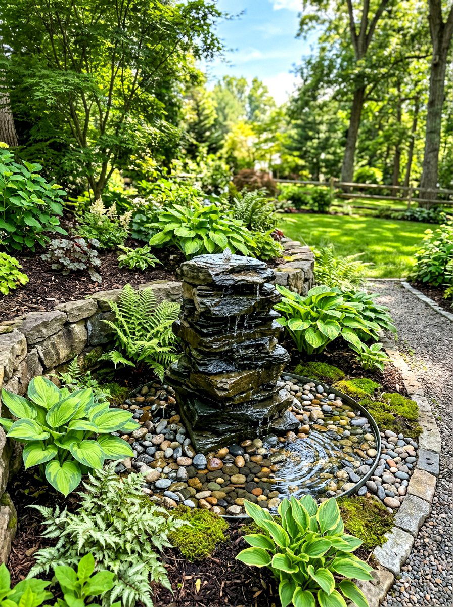 Corner Garden Water Feature - 30 corner garden ideas