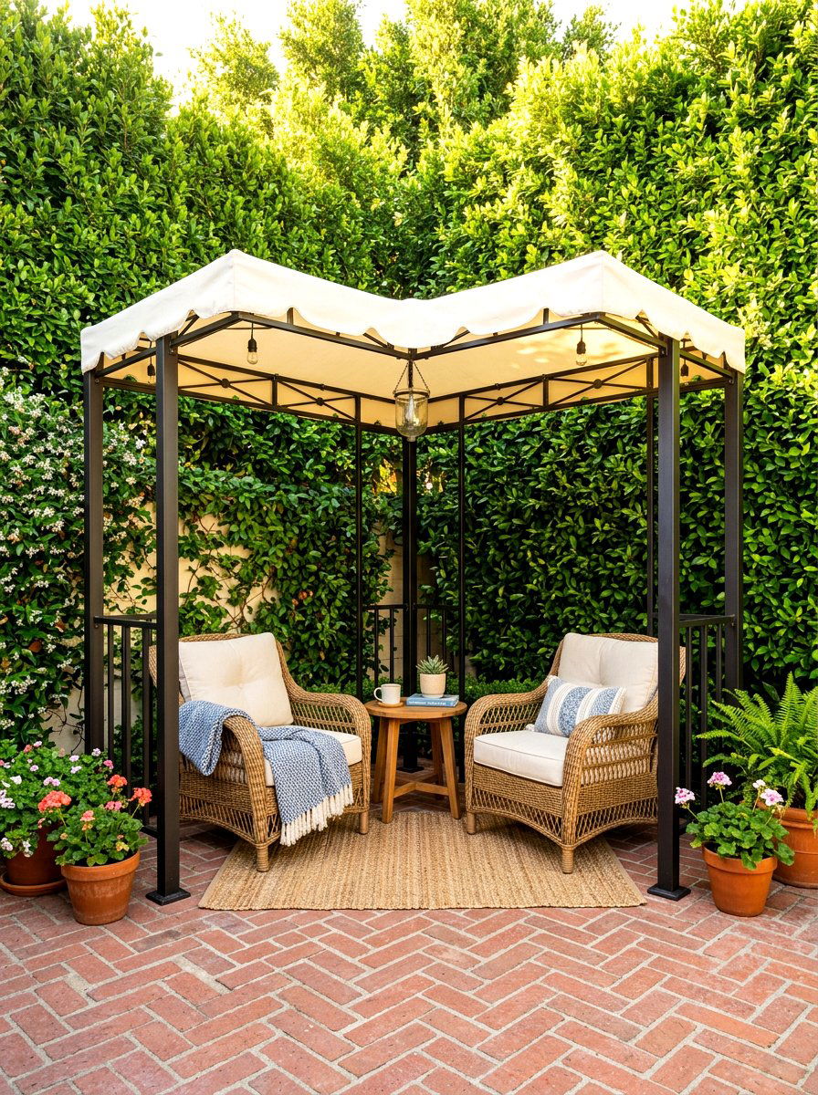 Corner Gazebo - 30 soft top gazebo ideas
