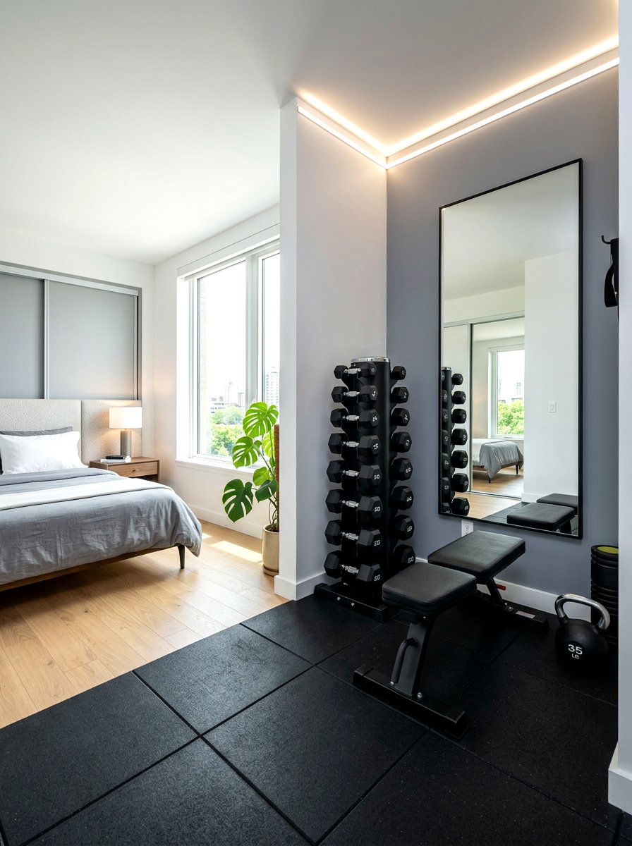 Corner Home Gym - 30 small home gym ideas