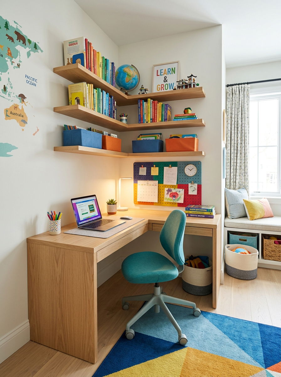 Corner Homework Station Kids - 30 homework studio kids ideas