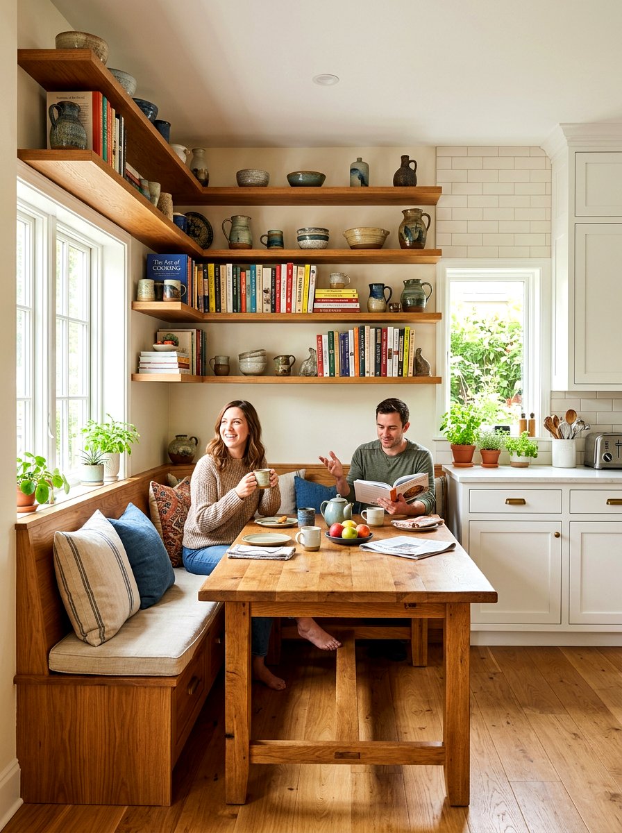 Corner Kitchen Bookshelf - 30 library kitchen ideas