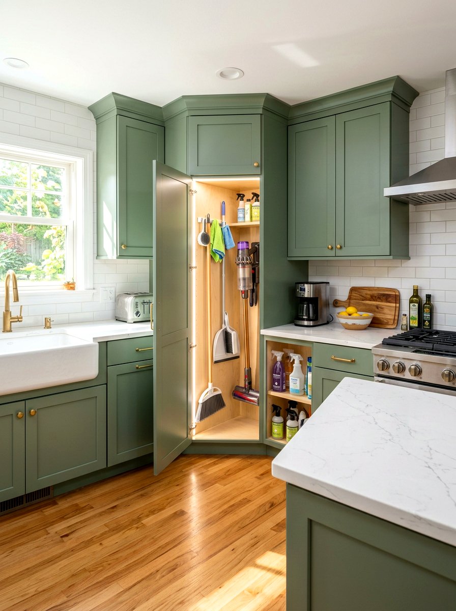 Corner Kitchen Broom Cabinet - 30 tall broom cabinet ideas