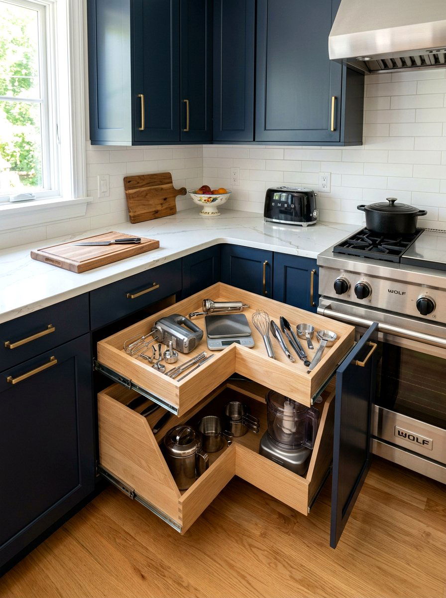 Corner Kitchen Drawer - 30 smart storage home ideas