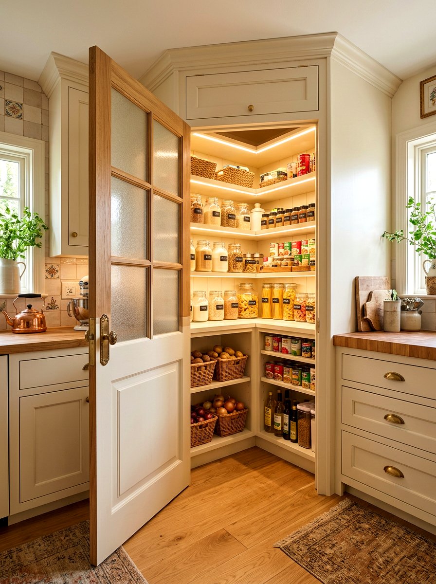 Corner Kitchen Pantry - 30 kitchen pantry ideas