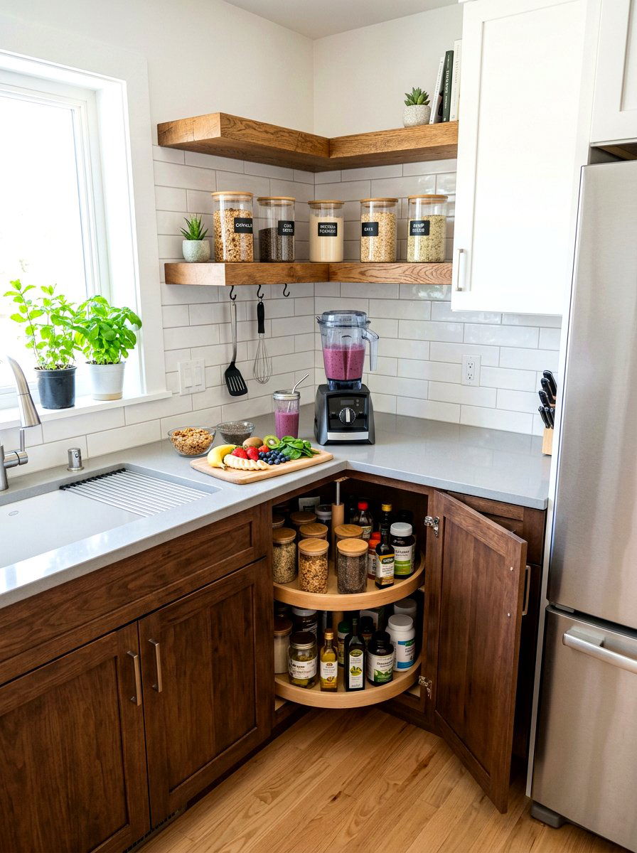 Corner Kitchen Smoothie Zone - 30 smoothie nook kitchen ideas