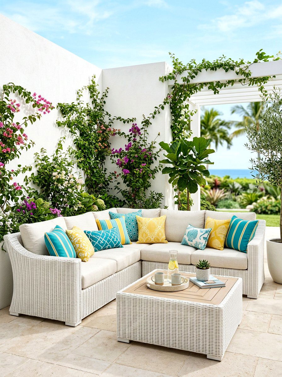 Corner L Shaped Couch - 30 terrace seating ideas
