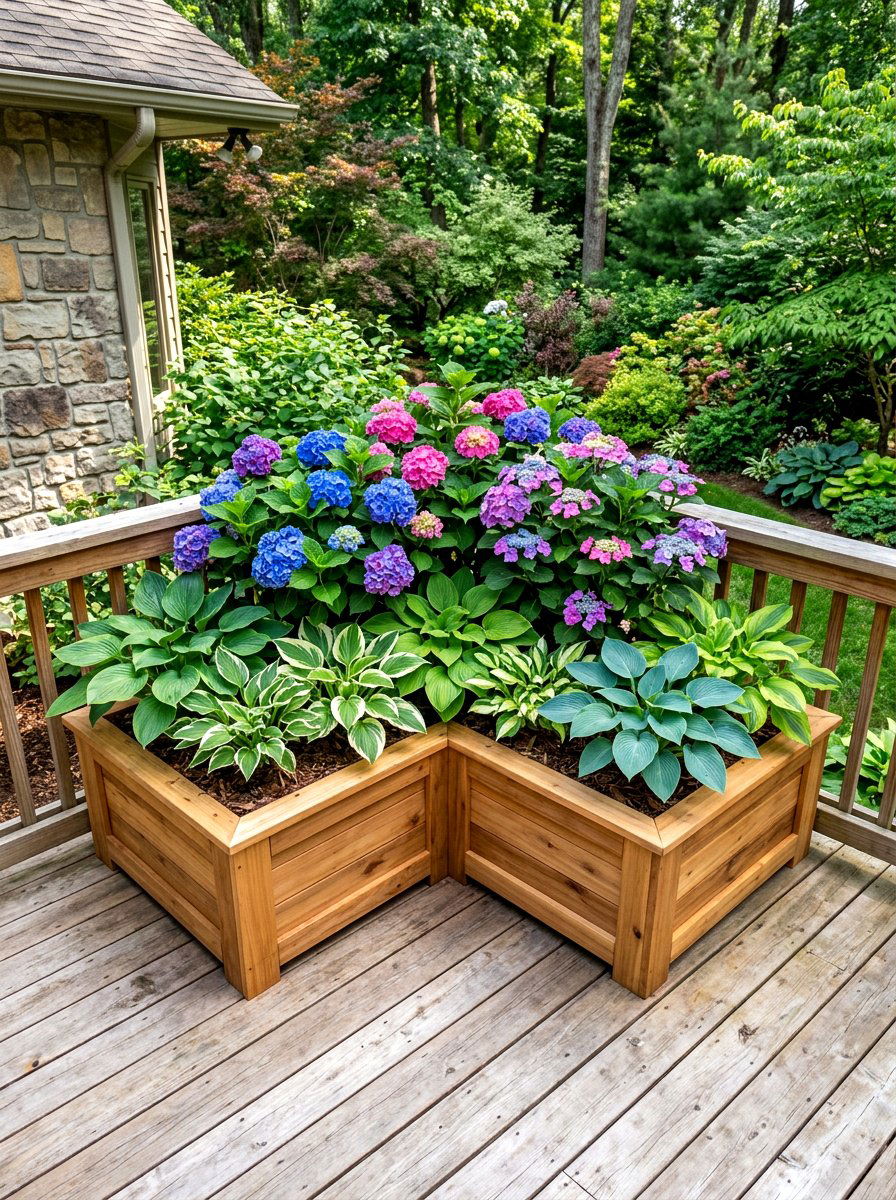 Corner L Shaped Planter - 30 outdoor planter ideas