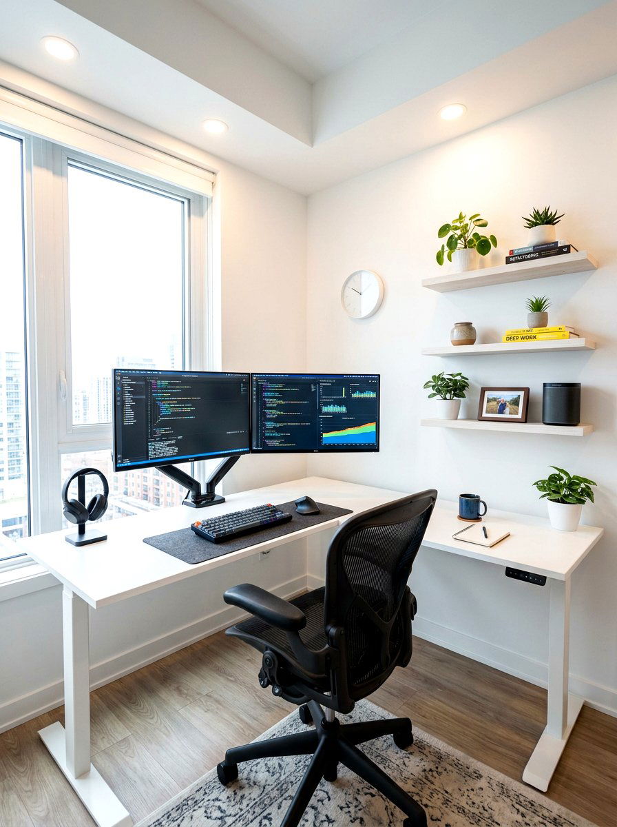 Corner L shaped workstation - 30 homework nook ideas