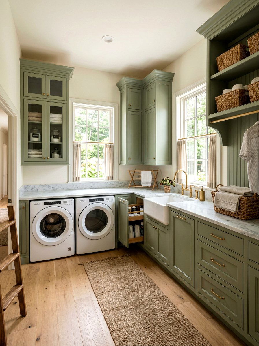 Corner Laundry Cabinet Unit - 30 laundry room cabinet ideas