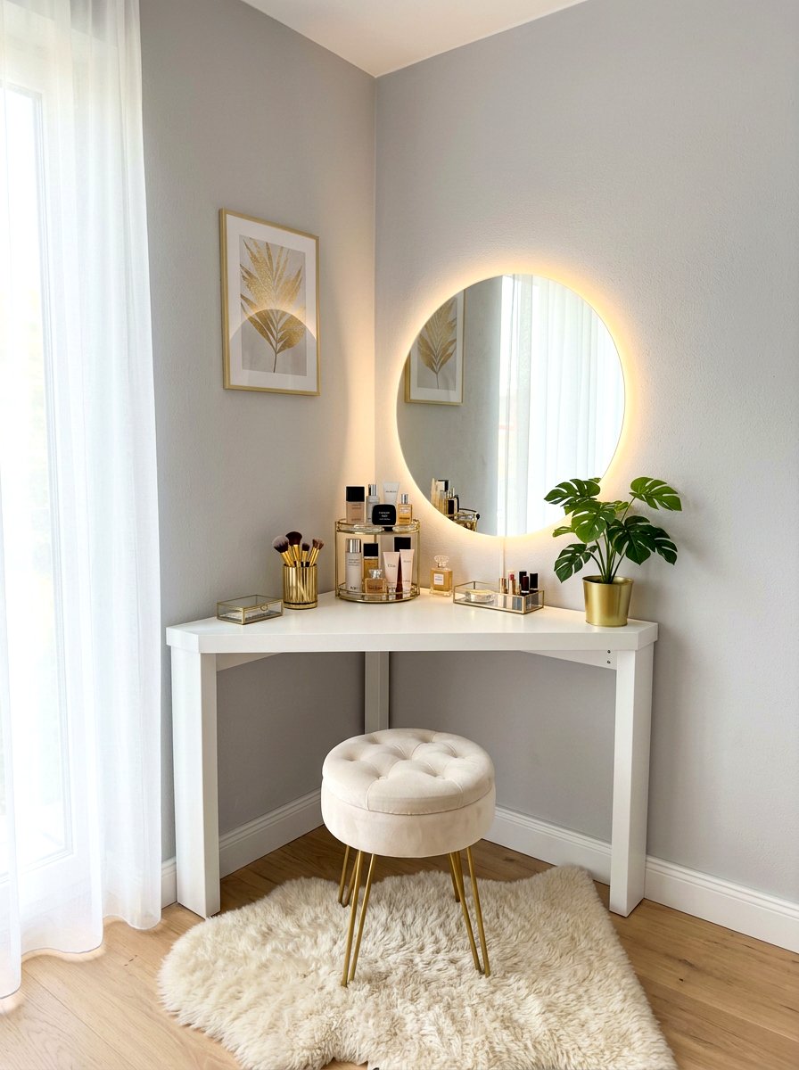 Corner Makeup Vanity - 30 makeup vanity ideas