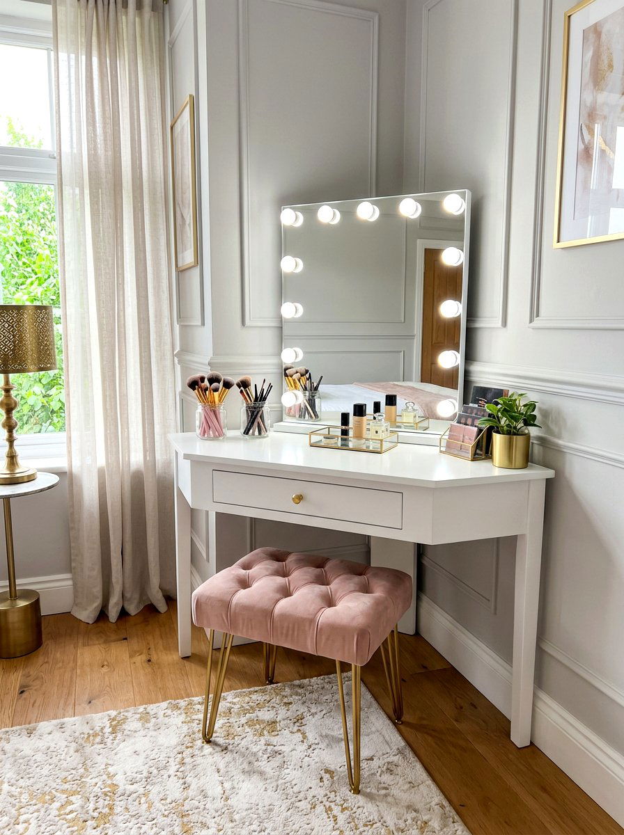 Corner Makeup Vanity - 30 awkward corner ideas