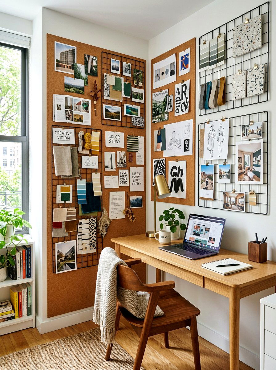 Corner Mood Board - 30 mood board wall ideas