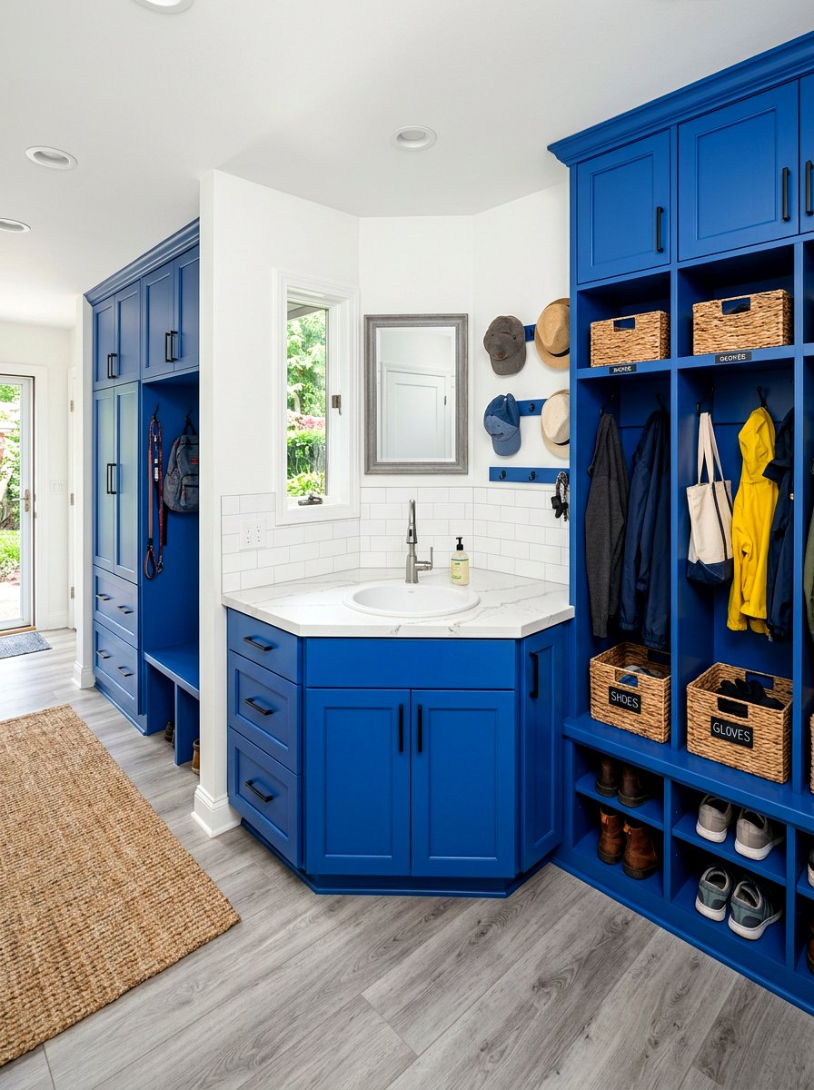 Corner Mudroom Sink Arrangement - 30 mudroom laundry sink ideas