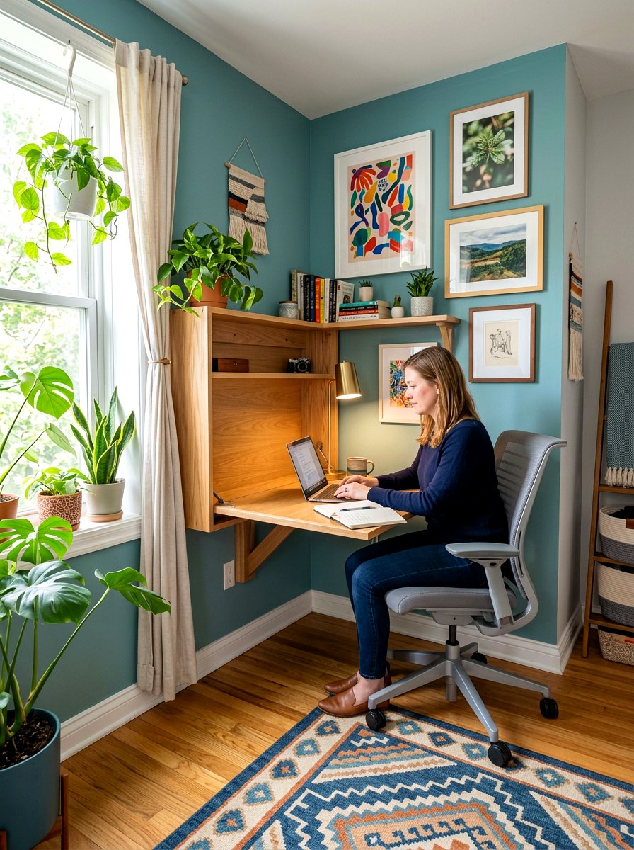 Corner Murphy Desk - 30 Murphy desk apartment ideas