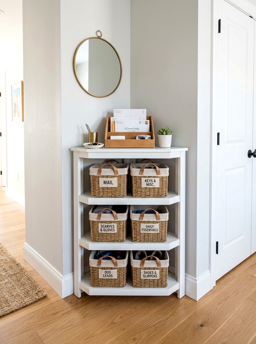 Corner Nook Organizer - 30 mail drop zone ideas