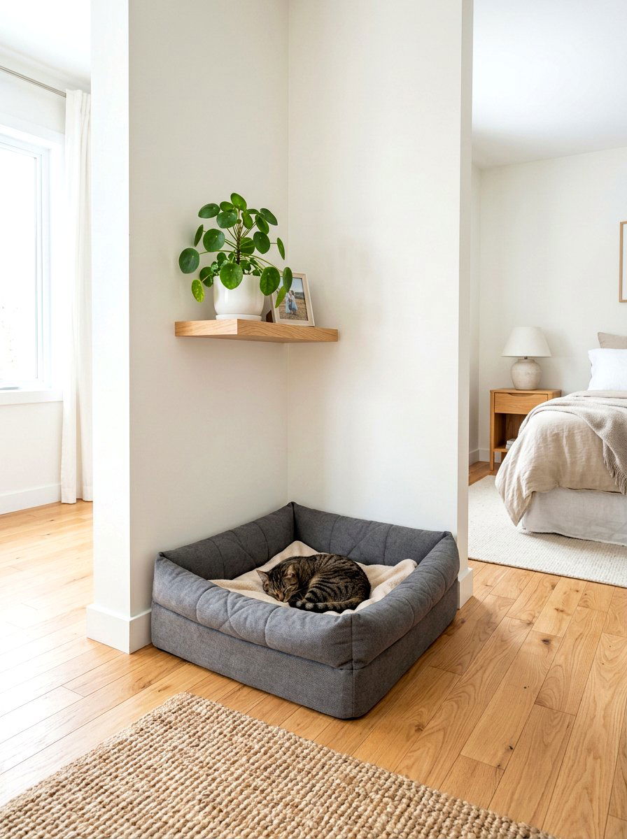 Corner Nook Pet Bed - 30 pet bed nook ideas