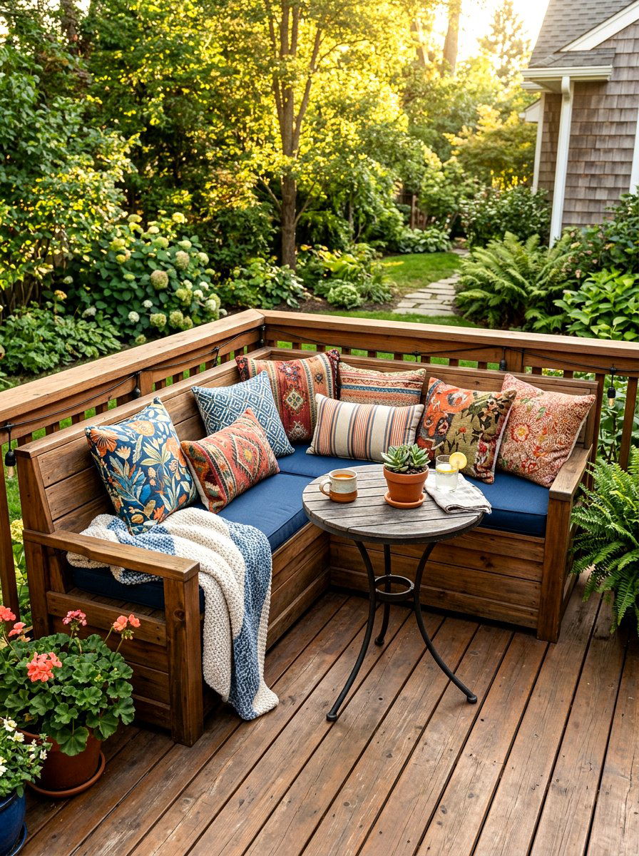 Corner Nook Seating - 30 deck furniture ideas