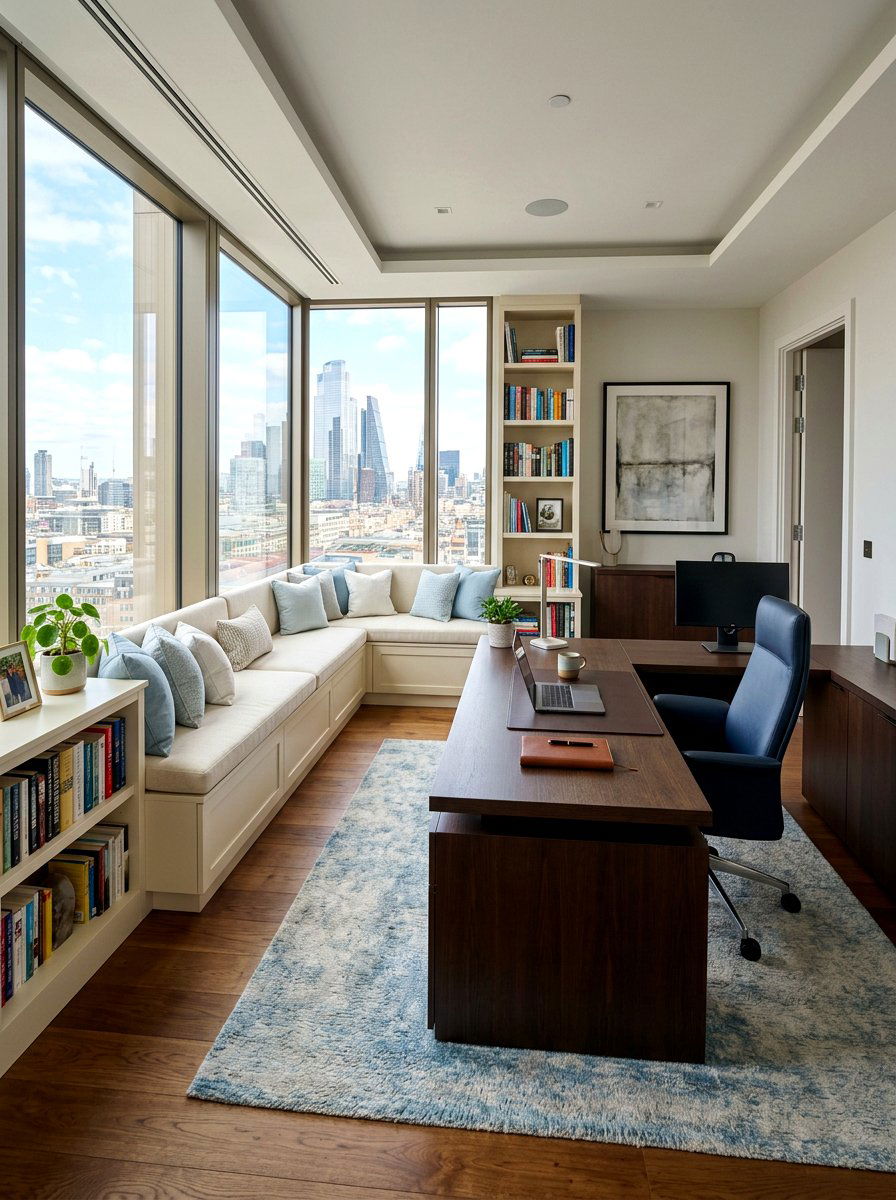Corner Office Window Seat Idea - 30 office window seat ideas