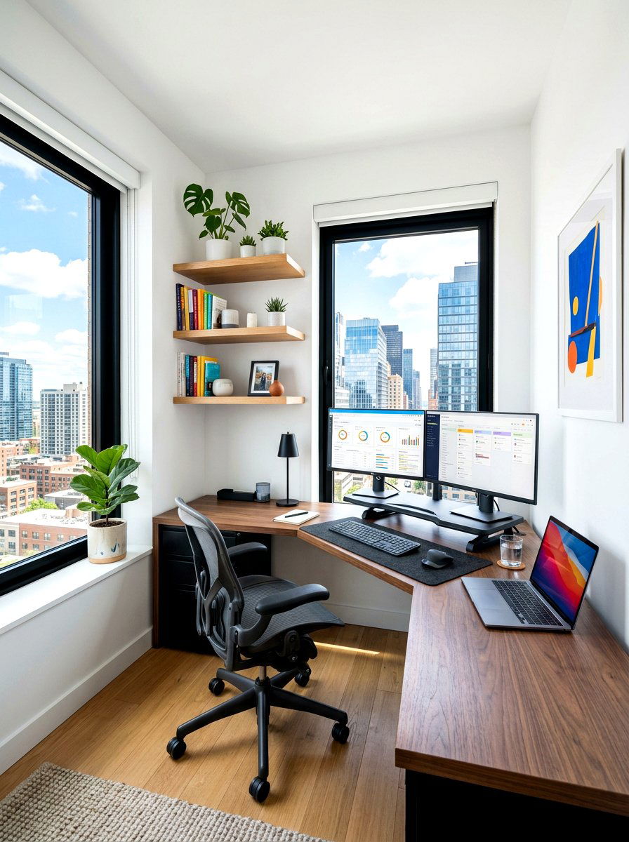 Corner Office - 30 work from home office ideas