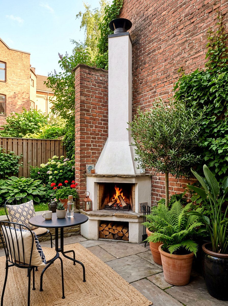 Corner Outdoor Fireplace For Small Patio - 30 modern outdoor fireplace ideas