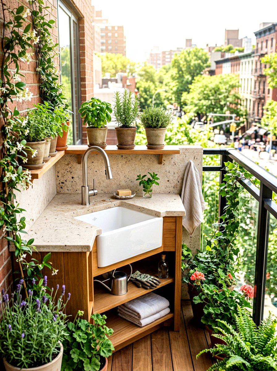 Corner Outdoor Sink - 30 outdoor utility sink ideas