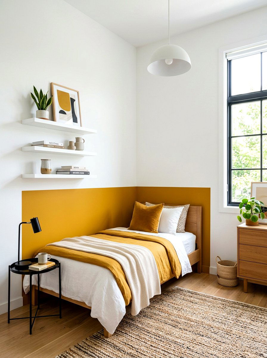 Corner Painted Headboard Wall - 30 painted headboard wall ideas