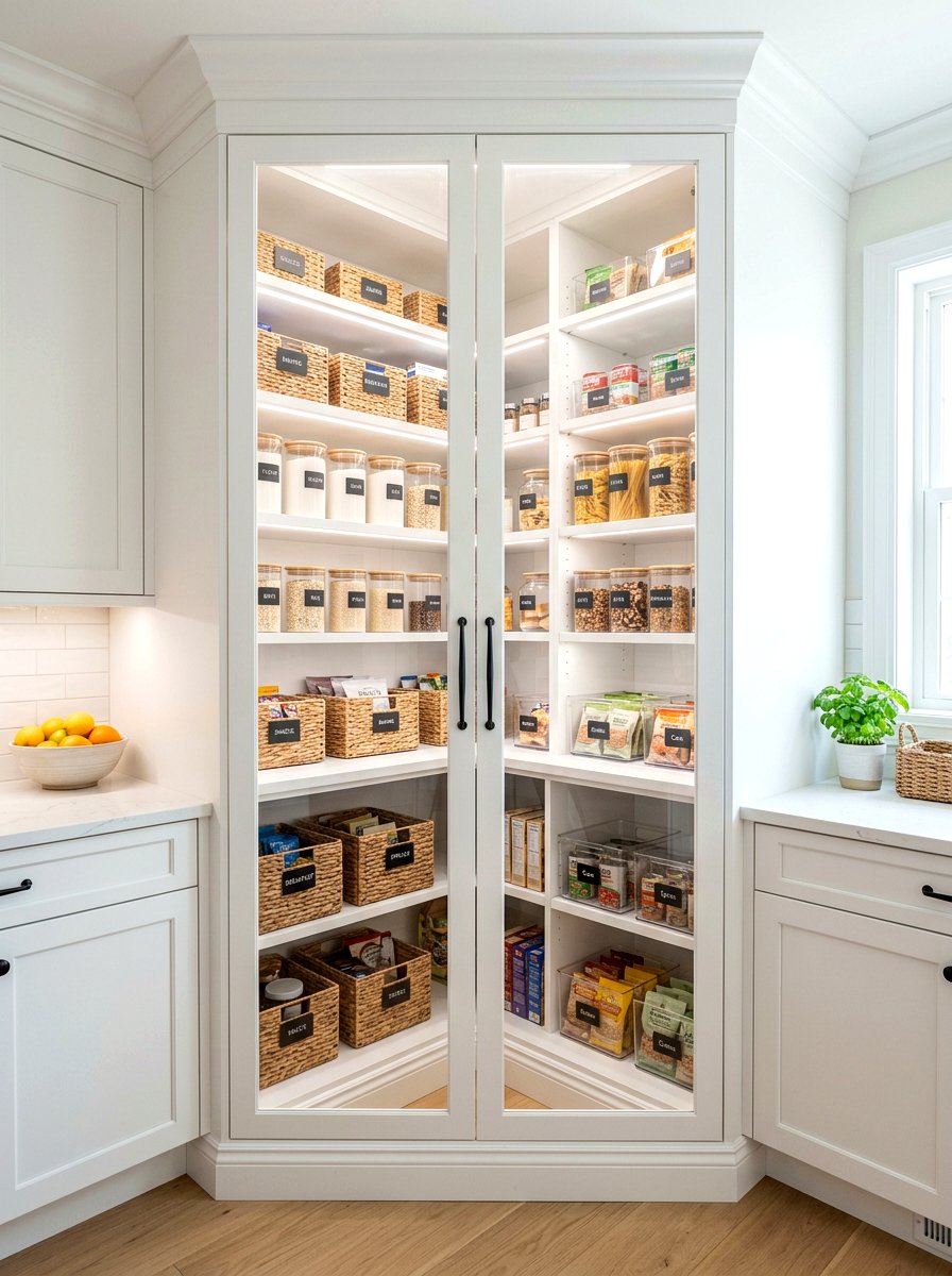 Corner Pantry Cabinet - 30 farmhouse pantry ideas