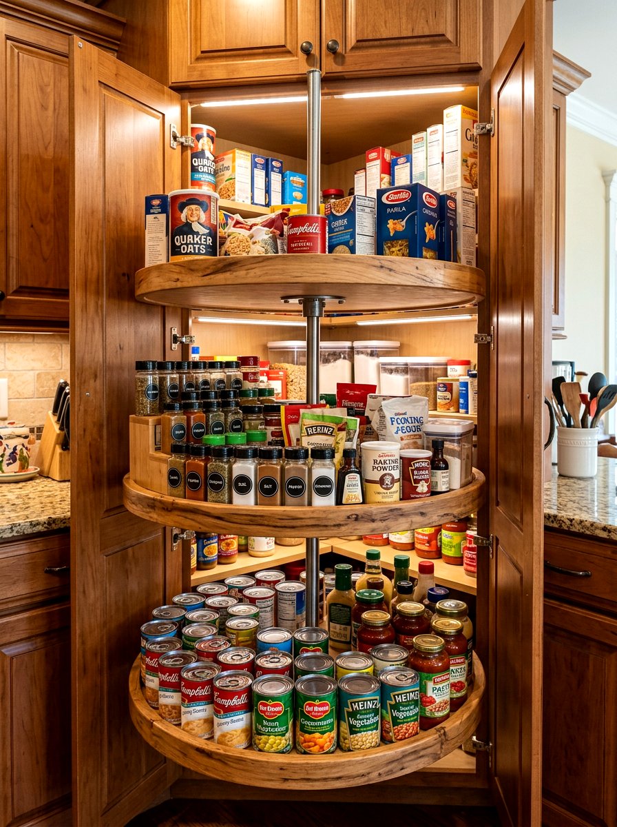 Corner Pantry Lazy Susan - 30 corner pantry ideas