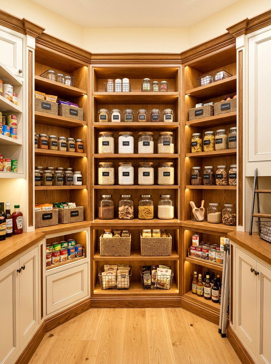 Corner Pantry Shelves - 30 zero waste pantry ideas
