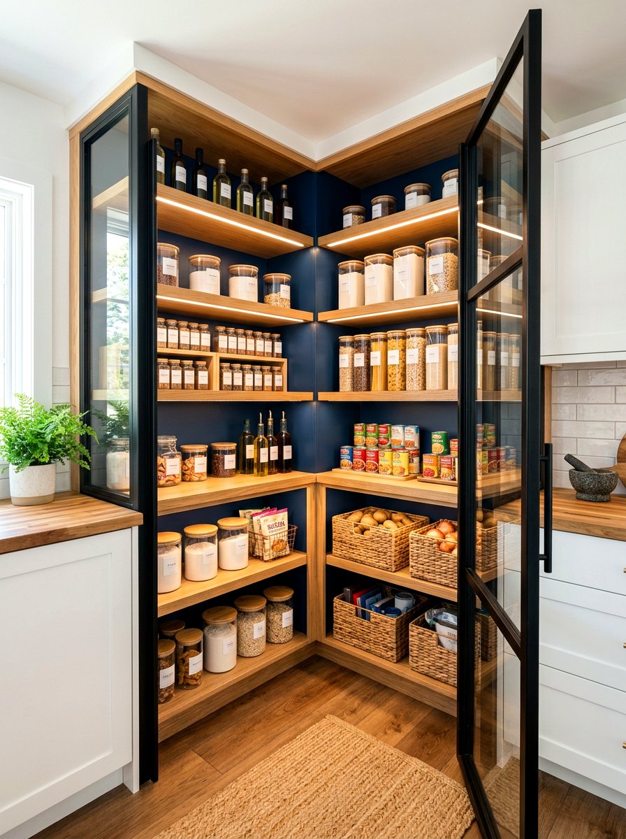 Corner Pantry Storage - 30 messy kitchen ideas