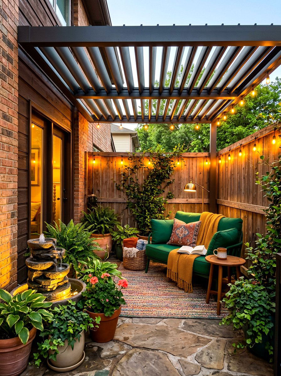 Corner Patio Louvered Solution - 30 louvered pergola patio ideas