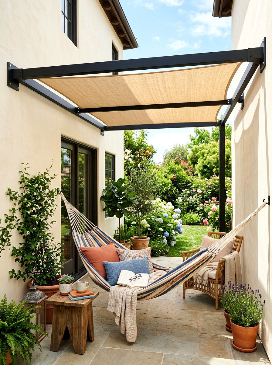 Corner Patio Shade - 30 retractable canopy patio ideas