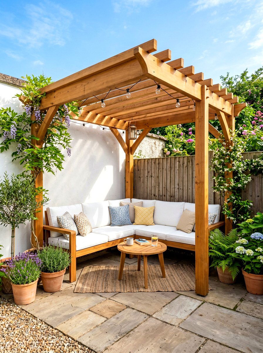 Corner Pergola For Small Courtyard - 30 courtyard pergola ideas
