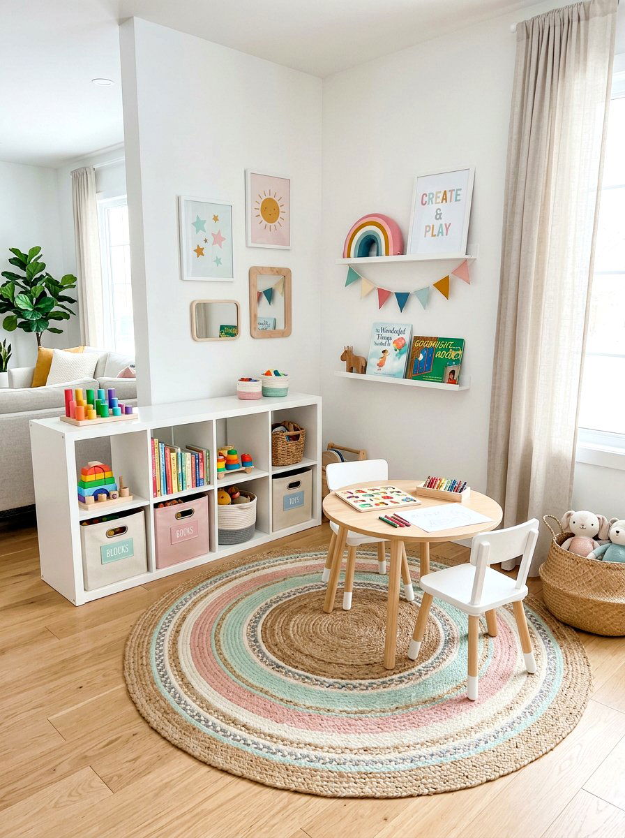 Corner Play Area - 30 small playroom ideas