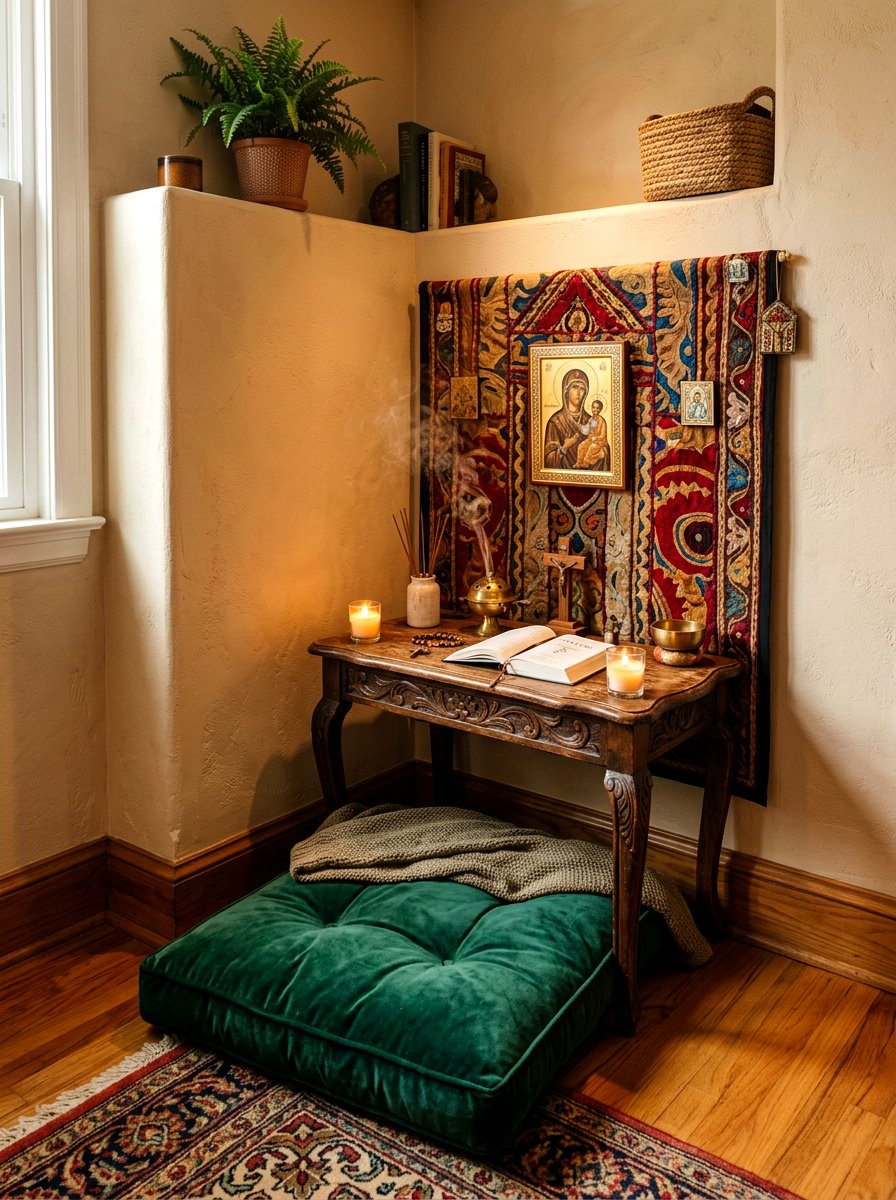 Corner Prayer Altar - 30 prayer room ideas