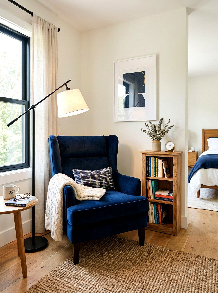 Corner Reading Nook - 30 bedroom sitting area ideas