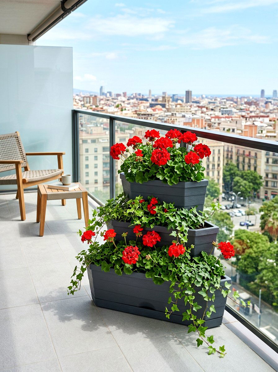 Corner Resin Tiered Planter - 30 tiered planter ideas