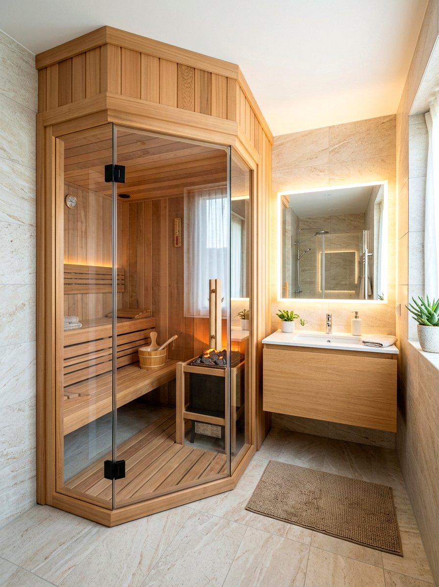 Corner Sauna Bathroom - 30 sauna bathroom ideas