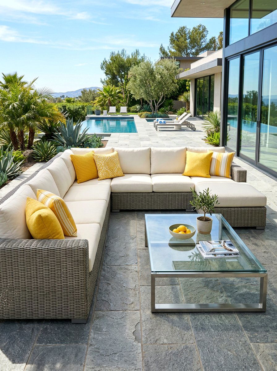 Corner Sectional Sofa - 30 backyard patio ideas