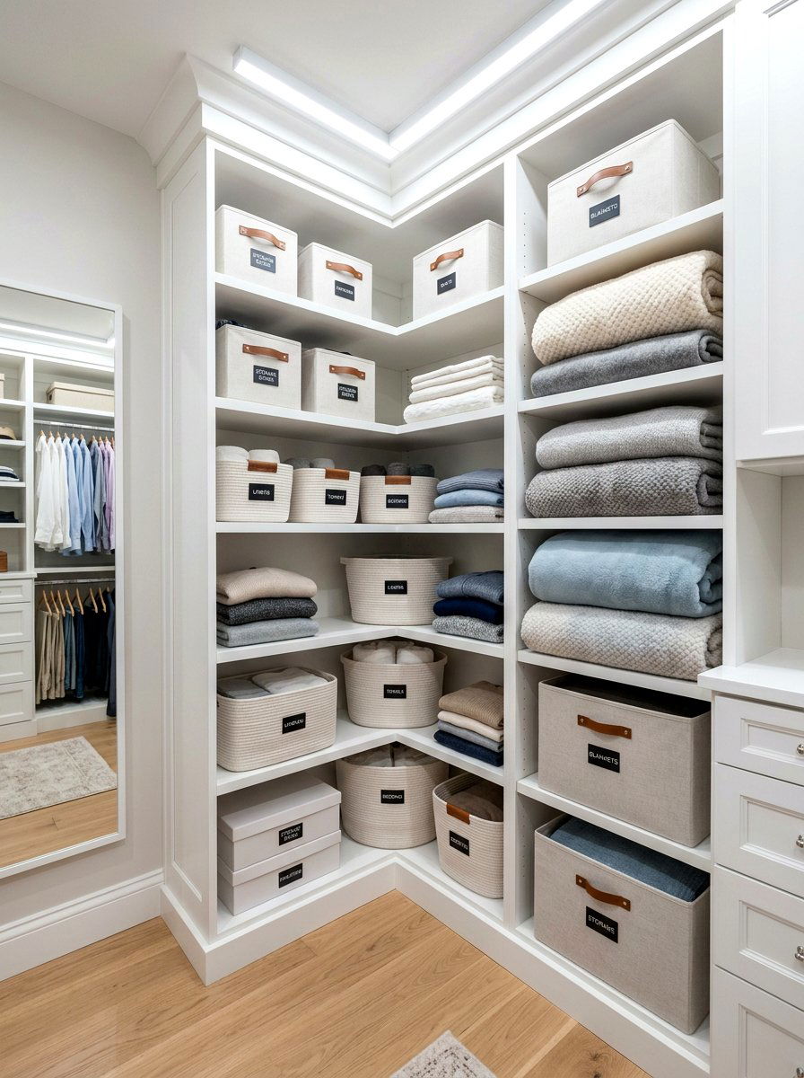 Corner Shelf Layout - 30 closet organization ideas