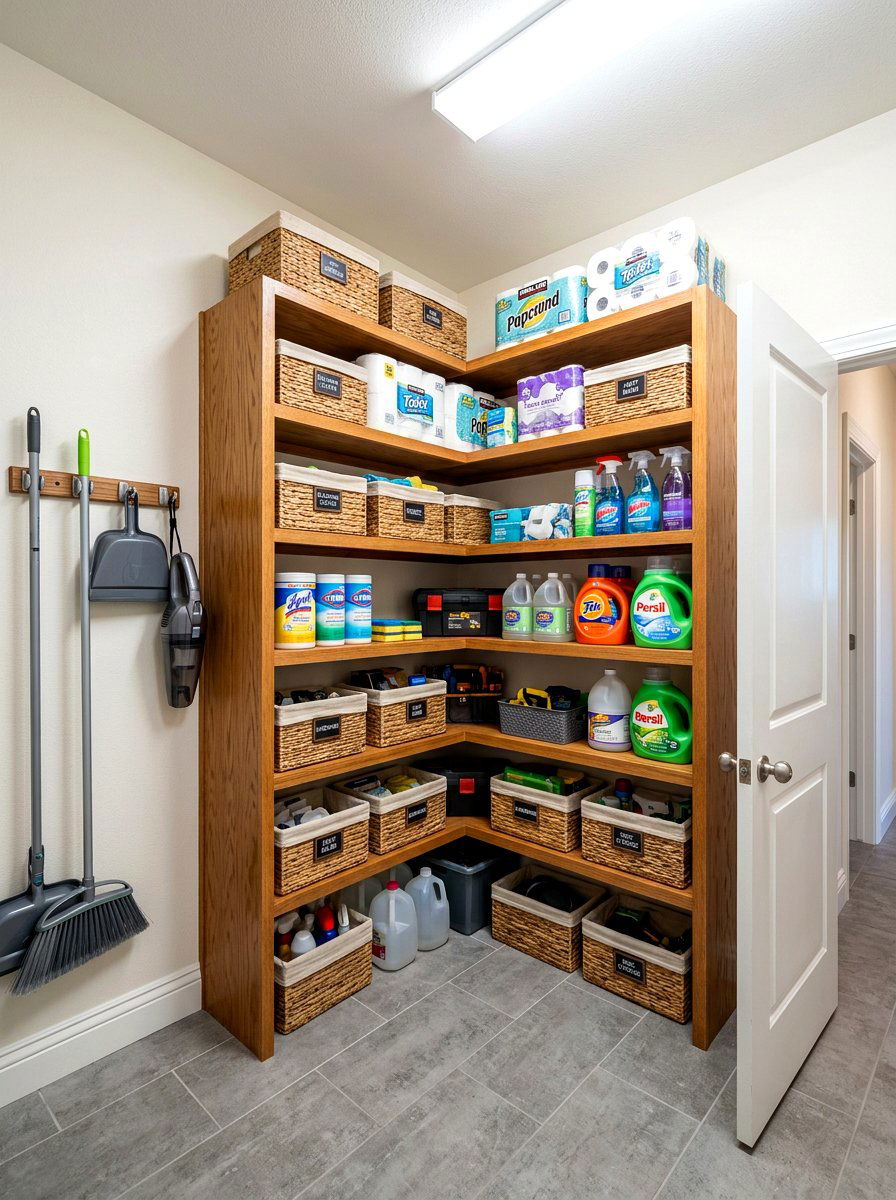 Corner Shelving Unit - 30 utility closet shelving ideas