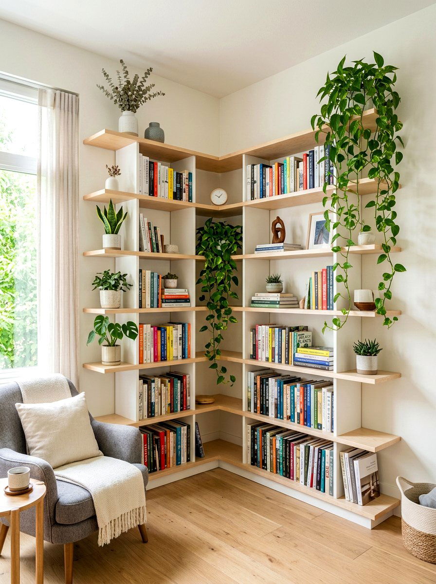 Corner Shelving Unit - 30 built in wall unit ideas