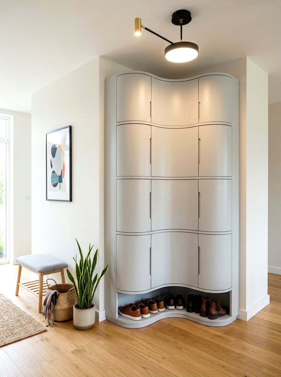 Corner Shoe Storage Unit - 30 hidden shoe cabinet ideas