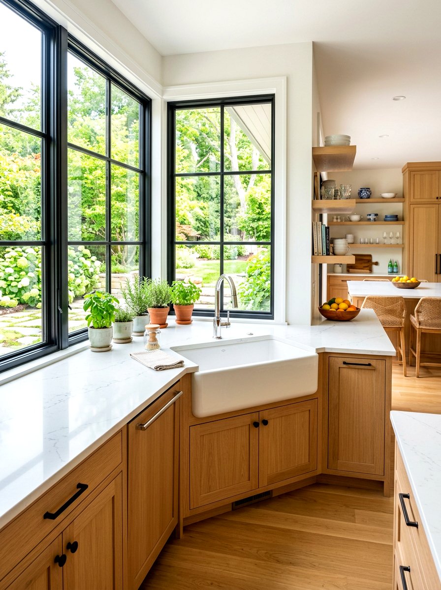 Corner Sink Under Window - 30 corner sink kitchen ideas