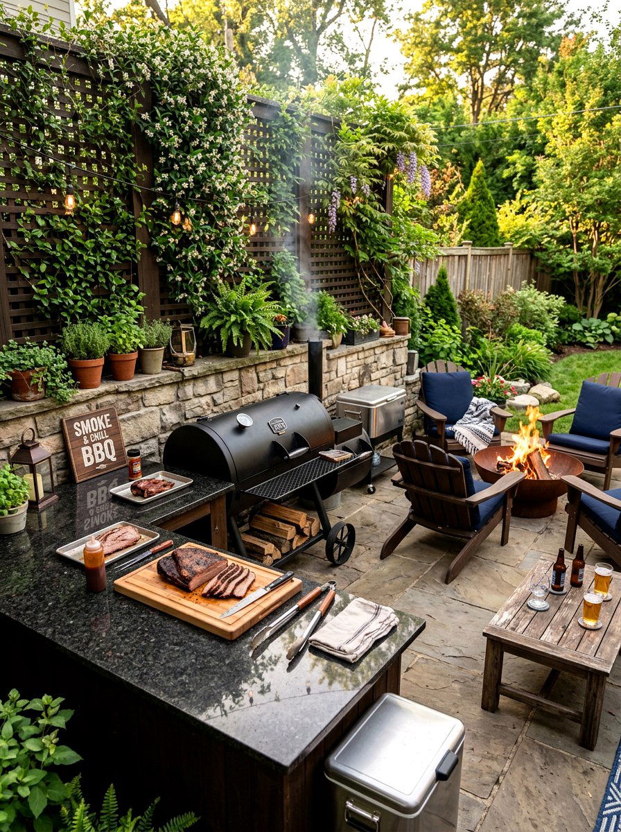 Corner Smoker Setup - 30 smoker station ideas